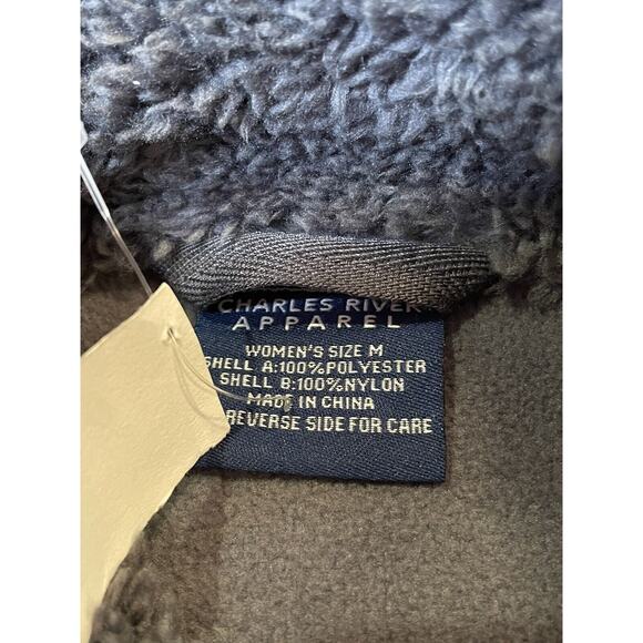 Charles River Apparel Size M Fleece Polyester Vest Grey NWT Monogrammable - Picture 3 of 7